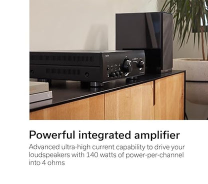 Denon PMA-1700NE Integrated Amplifier (140W x 2), USB-DAC & Phono Equalizer, Analog Mode, High-Current Power Circuit, AL32 Processing Plus, Hi-Res Audio, Black, Home Audio Receivers & Amplifiers