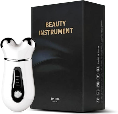 Microcurrent Face Device, USB Micro Current Faci-al Shaping Tool for Facial Wrinkle Removal and Anti-Aging，Mini Microcurrent Face Lift Device for Face Lifting and Facial Sculpting (White)
