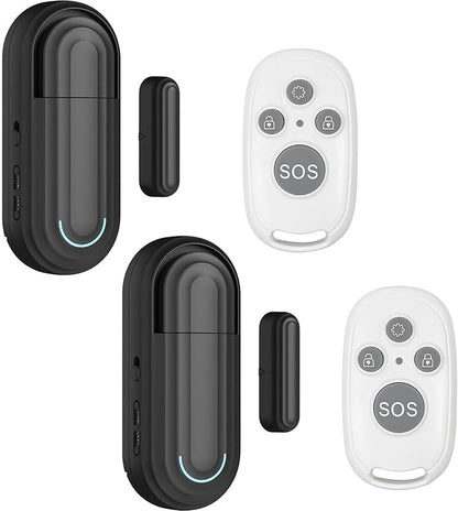 SanJie Door Alarm for Kids Safety with Remote,Wireless Door Chimes When Door Opens for Home/Dementia Patients/Pool,0-120 dB Volume Ajustable 4 Working Modes(2 Remote & 2 Sensor)