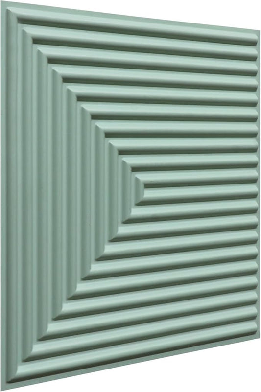 From Plain To Beautiful In Hours 9004 Depth Tier PVC 12 in x 12 in Peel and Stick Wall Panels (Covers / 10 sq.ft), Edge Water, 10 Piece