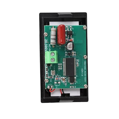 YB5135D Digital AC Voltmeter LCD Blue Backlight 2 Wires Voltage Tester Panel AC Voltage Meter Car Motorcycle Battery Monitor Voltage Measuring Range AC80-500V