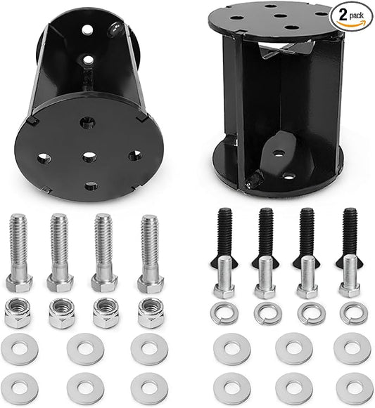 FLOVENTIS 6" Straight Air Helper Spring Spacer, Heavy-Duty Steel Compatible with Ford F150/F250/F350, Chevy, GMC, Ram, Toyota Air Springs Lift Spacer (7X1272)