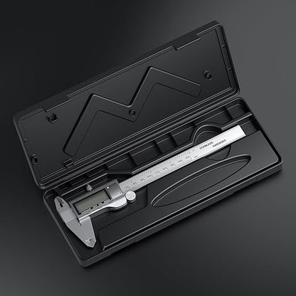 Digital Calipers, Caliper Measuring Tool with Large LCD Screen, Stainless Steel Micrometer Caliper Digital, Auto-Off Feature, Screen Splash Proof, Switch from Inch Metric Fraction (6Inch/150mm)