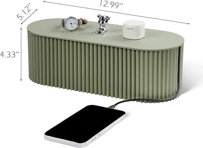 RAMFIYN Cable Management Box Large Cable Organizer Box for Power Strips, Surge Protectors, Chargers, Adapters, TV Computer Wires Cable Hider Organizer Box with Cable Ties，Wire Ties - Green