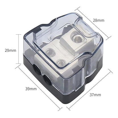 2Way Power Distribution Block 4GA / 8GA in 8 Gauge Out Split Ground Blocks 1PCS