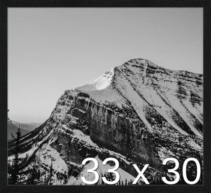 Frame It Easy 33 x 30 Black Grain Wood Frame (Derby)