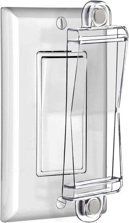 Light Switch Guard Cover- PSZEZNZ Light Switch Outlet Covers for Flat Modern Wall Switches-Child Safety Protection(Clear,1 Piece)