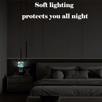 FSHVQKD Green Ginkgo Leaves Night Light,Plug Into Wall Decor for Stairway,Hallway,Kitchen,Dusk to Dawn Sensor Nightlights for Boys/Girls/Women/Men Room Gifts