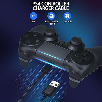 SCOVEE PS4 Controller Charging Cable Compatible with Xbox One Controller,PS4 Charger Cord for PlayStation-4,PS 4 Slim/Pro,Dualshock 4,Fire Stick,Game Accessories Micro-USB Data Cord for X-Box One S/X