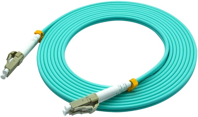 Jeirdus 1Meter 3ft LC to LC Duplex 50/125 10G OM3 Multi-Mode Fiber Optic Cable Jumper Optical Patch Cord LC-LC