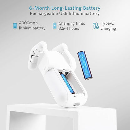 Tripvyantic Automatic Curtain Opener Smart Motorized: 2-Pack Heavy Duty 20KG Load Electric Curtain Robot with Remote for Bedroom Living Room│6-Month Battery for Home/Office/Nursery│No WiFi Needed