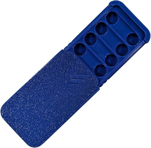 3BP - Size 13 New Slim Design Hearing Aid Battery Case, Pocket Size Storage Container for Batteries (Blue Large (8))"