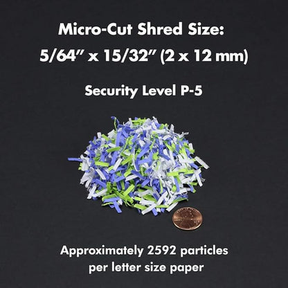 Aurora AU1060MA Professional Grade 10-Sheet High Security Micro-Cut Paper and Credit Card Shredder/ 60 Minutes/Security Level P-5, White, AU1060MA 10-Sheet High Security Microcut