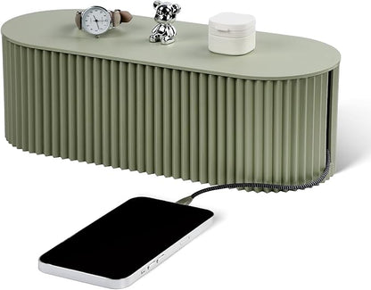 RAMFIYN Cable Management Box Large Cable Organizer Box for Power Strips, Surge Protectors, Chargers, Adapters, TV Computer Wires Cable Hider Organizer Box with Cable Ties，Wire Ties - Green