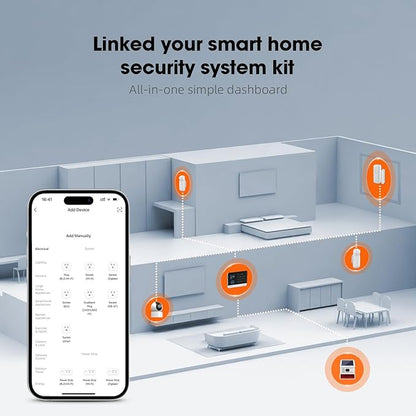 LWOHSI Home Security Alarm System,Wireless 4G/WiFi Home Security Systems with Door/Window Sensor,Tuya APP Alerts,24/7 Professional Monitoring,Work with Alexa and Google,DIY Customized Installation