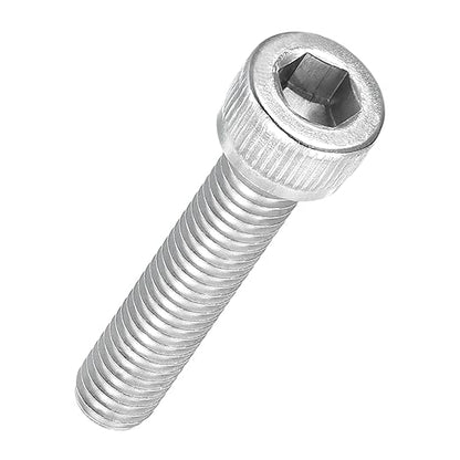 Kozelo 50pcs Socket Head Cap Screws - [M6-1 x 30mm] 304 Stainless Steel Allen Socket Drive for Electrical Motor 3D Printing Fan Engine Replacement Use, Silver