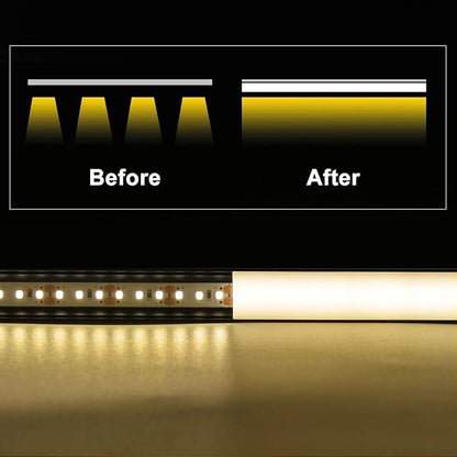 VST 10pack 3.3ft LED Channel, V Shape Diffuser, Aluminum Channel System with Milky Cover, End Caps and Mounting Clips, Aluminum Profile for LED Strip Light Very Easy Installation