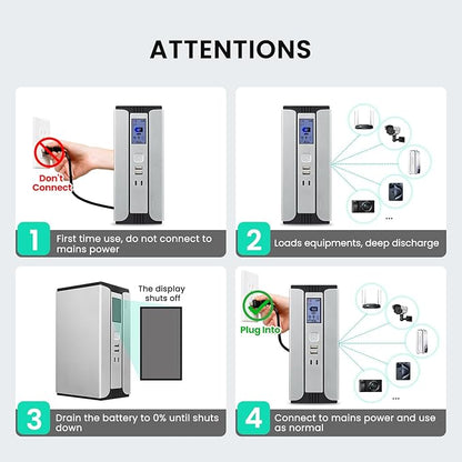 SKE Mini UPS 30000mAh Battery Backup & Surge Protector Uninterruptible Power Supply UPS for Router Modem PoE DC USB Type-C Ports Sirius