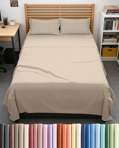 Full XL Bed Sheets - Extra Long Extended Full Sheet – Luxurious, Easy-Fit Sheet Set - Fits between 8” to 16" Deep Pockets, 54" x 80" for Full XL Mattresses - Ideal for Extra Long Full Beds
