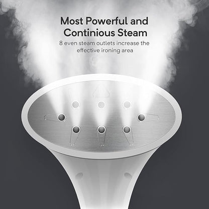 Gerank Steamer for Clothes, 1500W Standing Garment Steamer with 35s Fast Heating, 2.5L Water Tank for 1.5H Steaming, Adjustable Height Stand with Clothes Hanger, Professional Wrinkle Removal