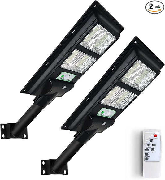Lysed 10000LM Solar Lights Outdoor,6000K Dusk to Dawn Security Led Flood Light,Remote Control Solar Street Lights for Yard, Garden,Parking Lot