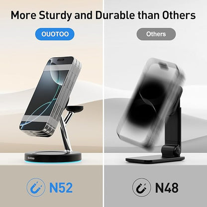 2025 3 in 1 Charging Station Compatible with Mag-Safe Charger Wireless Charger Stand for iPhone 16 15 14 13 12 Series Wireless Charging Station for AirPods Wireless Charging Stand for iWatch Series