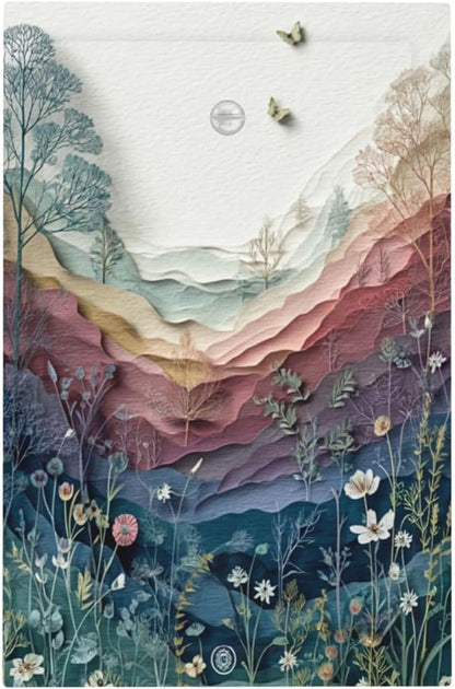 Bvtewkhz Wildflowers Rustic Flowers Floral Plants No Device Single Blank Wall Plate Cover Decorative Light Switch Covers Electrical Faceplate Switch Plates for Bathroom Kitchen Home
