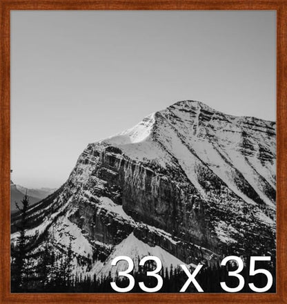 Frame It Easy 33 x 35 Russet Wood Frame (Derby)