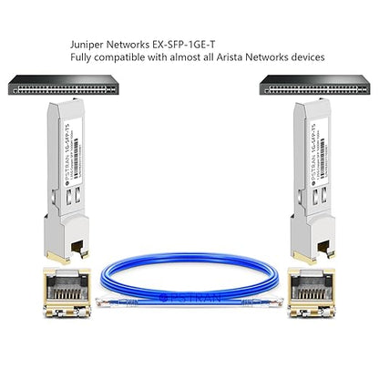 OPSTRAN 10/100/1000BASE-T SFP SGMII Copper Transceiver Module Compatible with Juniper Networks EX-SFP-1GE-T RJ45 100m Cat5e/6