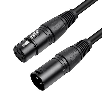 5 Pack XLR Splitter Cable,1 Female to 2 Male, 1.5FT Stereo Mic to L&R Audio Y-Splitter Cable