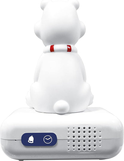 LEXiBOOK Polar Bear Digital Alarm Clock for Kids with Night Light Snooze, Childrens Clock, Luminous, White, RL800PB