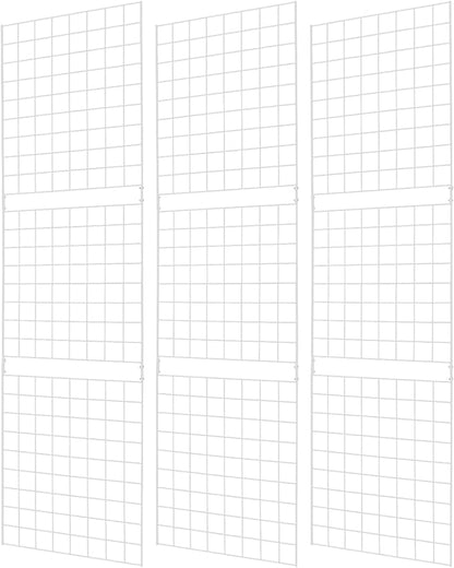 7RiversART Grid Wall Commercial Grade Gridwall Panels – Heavy Duty Grid Panel for Any Retail Display Wall Grid 2' Width x 7' Height, White (Pack of 3) Easily Portable