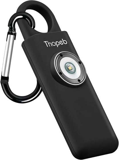 Thopeb–The Original Personal Safety Alarm for Women Self Defense – Elders & Kids Self Defense Keychain Siren – 135dB Loud Siren Bird Sound – Cute Key Chains Protection (Charcoal)