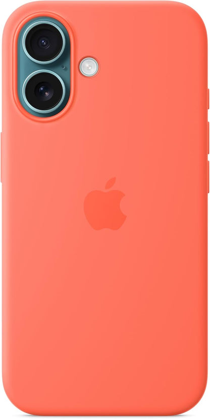 Apple iPhone 16 Silicone Case with MagSafe and Camera Control: Lightweight Phone Case, Wireless Charging Compatible, Smooth Matte Finish; Tangerine