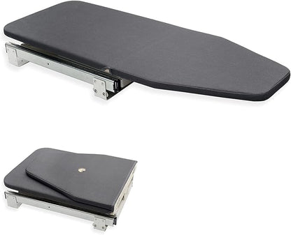 AKOZLIN Retractable Pull Out Ironing Board Closet Sliding Out Swivel Iron Board Mounted in Drawer with Heat Resistant Ironing Cover, Board Size: 31.88"*13", Gray