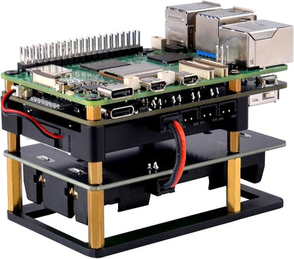 GeeekPi UPS Gen 6 Power Supply Uninterruptible UPS HAT for Raspberry Pi 5/4B, with Aluminum Heatsink