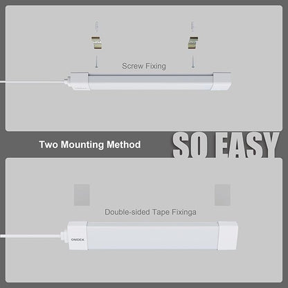 ONIDEK Under Cabinet Lights with Plug. 2700K-6500K Dimming and Color. with Wireless Control Panel and Remote Control.25W 2500LM for Garage, Kitchen, Bathroom, Closet, Office (36 inch)