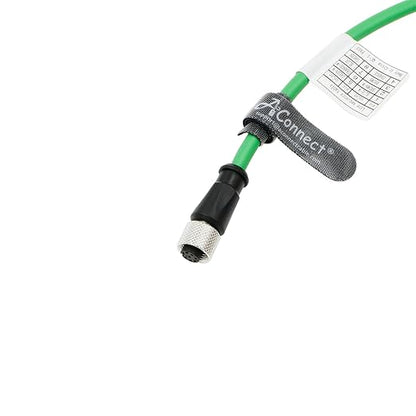 AConnect M12 A Code 8 Pin Female to Flying Leads Cable Industrial Aviation Sensor Waterproof Electrical Shielded Cable for Industrial Cameras Automation Device Network Fieldbus Module 15M
