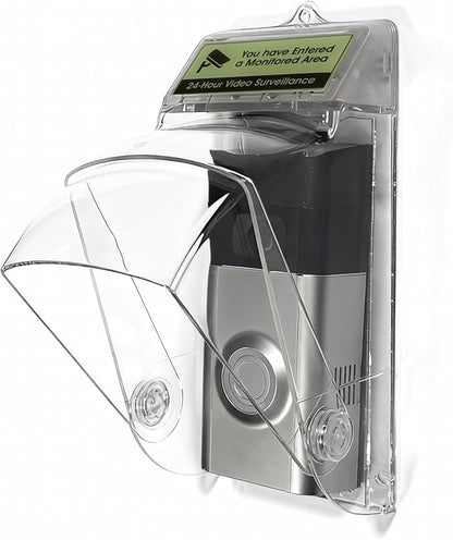 Dgyezhao Clear Outdoor Plastic Flip Doorbell Rain Cover,Camera Cover protector,weather shield Compatible doorbell accessories