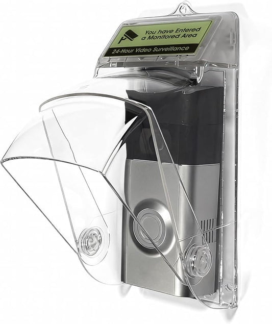 Dgyezhao Clear Outdoor Plastic Flip Doorbell Rain Cover,Camera Cover protector,weather shield Compatible doorbell accessories