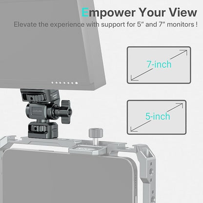 Leaplumin Field Monitor Mount Monitor Holder,1/4" Screw for 5" & 7" Field Monitor Mount Support 360° Swivel &180° Tilt Adjustment,Aluminum Camera Monitor Mount for Camera/Phone Cage