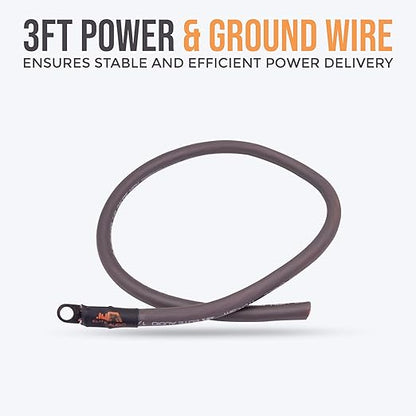 Elite Audio Premium 0 Gauge CCA Amplifier Installation Wiring Amp Kit, 3600 watt High-Power Wiring with Triple Shielded RCA’s and ANL Fuse Holder - EA-PRMK0 Amp Install Kit