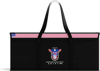 12V 200Ah LiFePO4 Lithium Battery Fireproof Safe Bag, Large Capacity Explosion-proof Lipo Battery Case for Charging & Storage, Waterproof Safe Box Compatible with LiTime & Renogy(22x9x9.4 Inches)