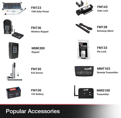 Mighty Mule MM371W-SOL Automatic Gate Opener Black mEDIUM