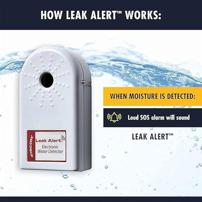Zircon Leak Alert 3-Pack Water Detector Alarm – 90 dB Battery-Powered Leak & Flood Sensor for Basement, Kitchen, Bathroom, Utility Room – Early Water Detection & Damage Prevention