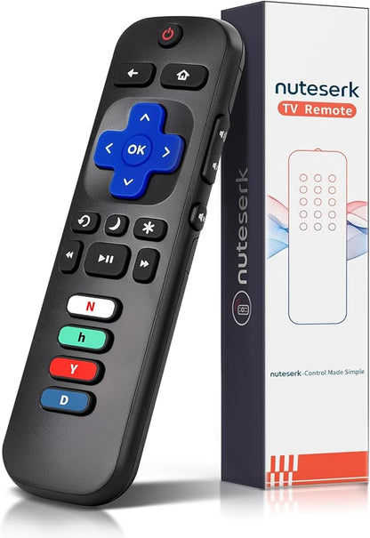 Replacement Remote Control for Roku TV – Compatible with TCL, Hisense, Onn, Philips Roku Smart TVs (Not for Roku Stick or Box)