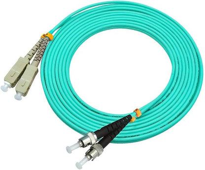 Jeirdus 2Meters 6ft SC to ST Duplex 50/125 10G OM3 Multi-Mode Fiber Optic Cable Jumper Optical Patch Cord SC-ST