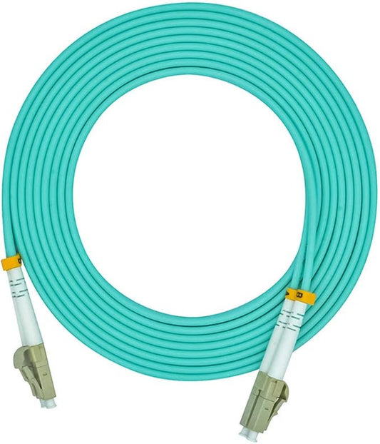 Jeirdus 3Meters 10ft LC to LC Duplex 50/125 10G OM3 Multi-Mode Fiber Optic Cable Jumper Optical Patch Cord LC-LC