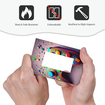 Bvtewkhz Videos Game Controller 1 Gang Single Rocker Decorative Light Switch Covers Electrical Faceplate Switchplates for Bathroom Kitchen Home
