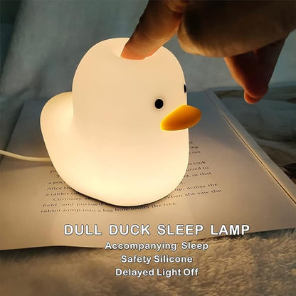 LEDHOLYT Kids Night Light - Cute Silicone Duck Nursery Lamp for Baby and Toddler, Animal Squishy Lamp for Bedroom, Boys and Girls Gift